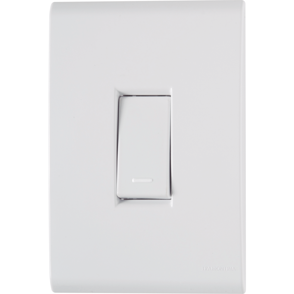 Conjunto 4x2 con 1 Interruptor Sencillo Tramontina Aria 10 A 250 V Blanco