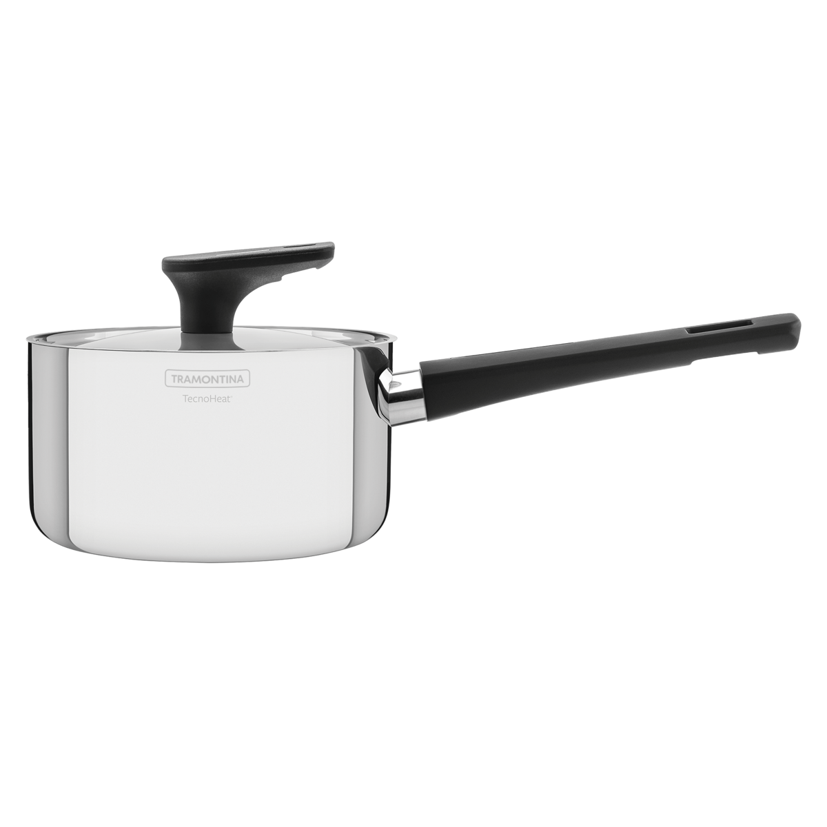 Olla Grano Baquelite de acero inoxidable con cuerpo triple, tapa y mango de baquelita de 16 cm y 1,7l Tramontina