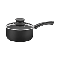 Olla Tramontina Paris+ en Aluminio con Revestimiento Interno y Externo en Antiadherente Starflon Excellent Negro 18 cm 2,1 L
