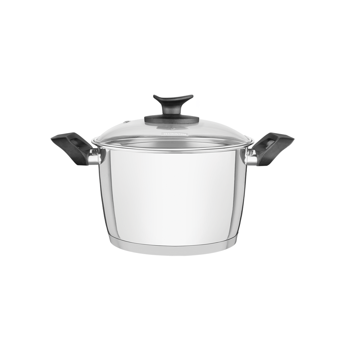 Olla alta de acero inoxidable con fondo triple de 20 cm y 4,4 l Tramontina