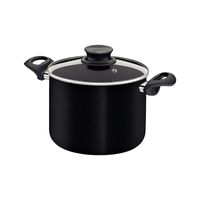 Olla Alta Tramontina Paris+ en Aluminio con Revestimiento Interno y Externo en Antiadherente Starflon Excellent Negro 20 cm 4,2 L