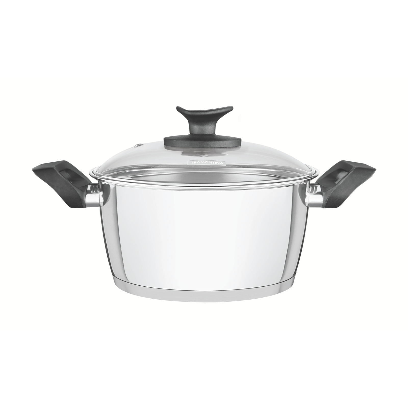 Cacerola honda Tramontina Allegra acero inoxidable con fondo triple Ø 20cm 3,1L
