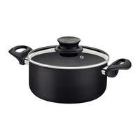Cacerola Tramontina Paris+ en Aluminio con Revestimiento Interno y Externo en Antiadherente Starflon Excellent Negro 24 cm 4,9 L