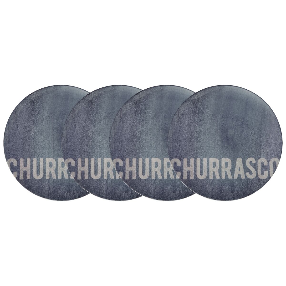 Kit Plato Raso Tramontina Churrasco Stone en Porcelana 28 cm 4 Piezas