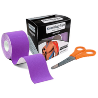 CINTA KINESIOLÓGICA TAPE 5CM X 5M MÁS TIJERA LILA