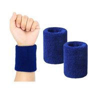 MUÑEQUERA DEPORTIVA DE FELPA AZUL