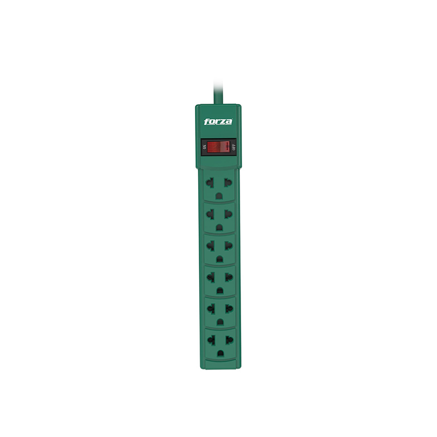 Regleta Forza PS-001G 110/220V 6-Univ NEMA Verde