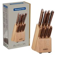 Juego de Cuchillos Tramontina Tradicional con Láminas en Acero Inoxidable y Mangos en Madera Natural