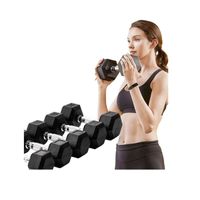 Set De Pesas Mancuernas Hexagonal Metal Cromado X2 30Kg