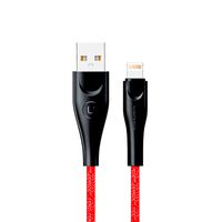 Cable celular USAMS para iPhone 1mt Tejido Rojo U-41