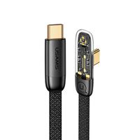 Cable celular rápido USAMS Type-C a Type-C PD100w 1.2m Negro