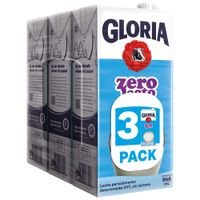 Leche UHT sin Lactosa GLORIA Zero Caja 946ml Paquete 3un