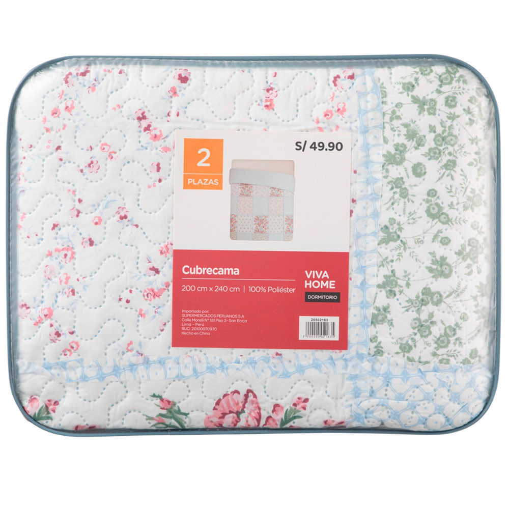 Cubrecama VIVA HOME Patchwork Dis3 2P