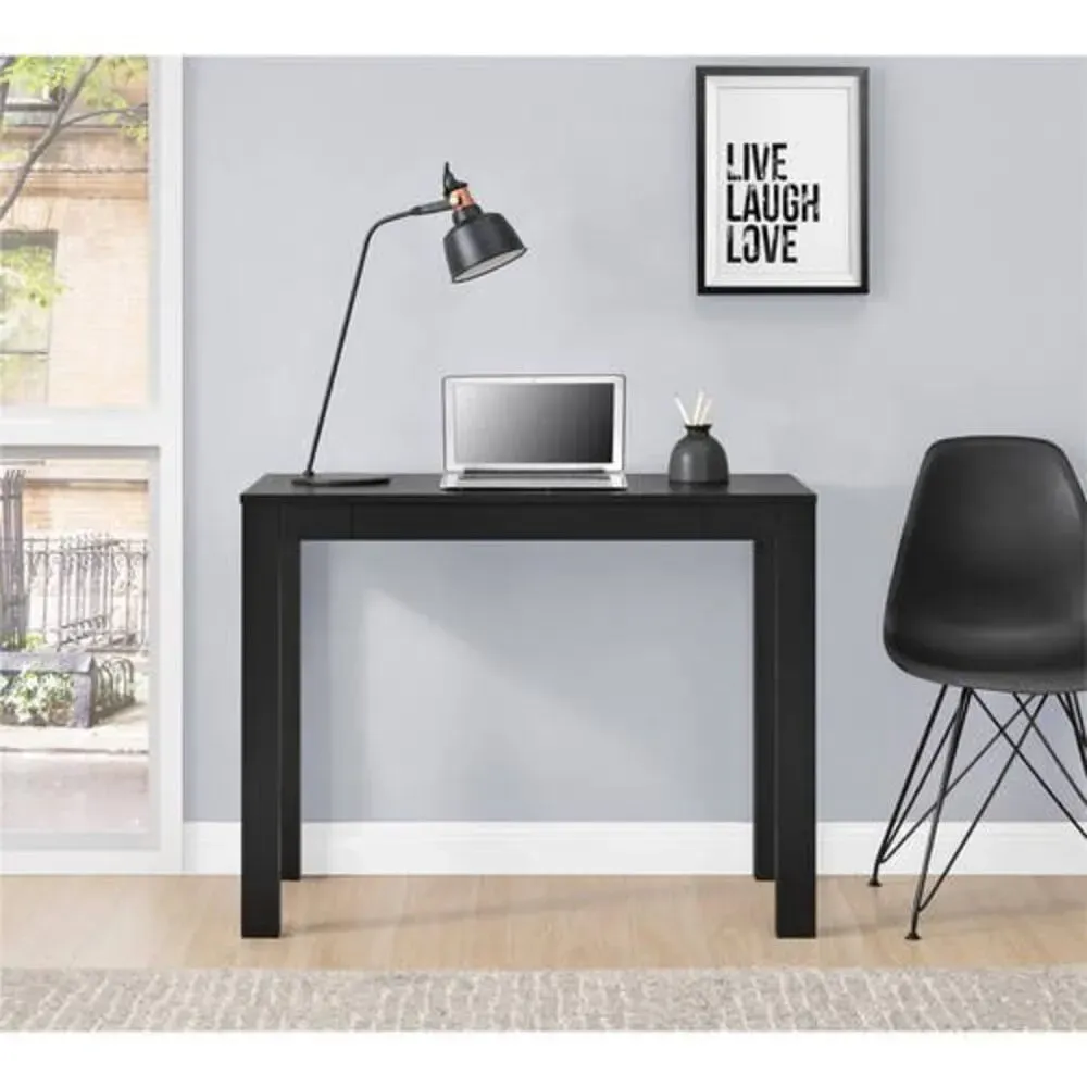 Escritorio Contemporáneo Mara Negro 99cm