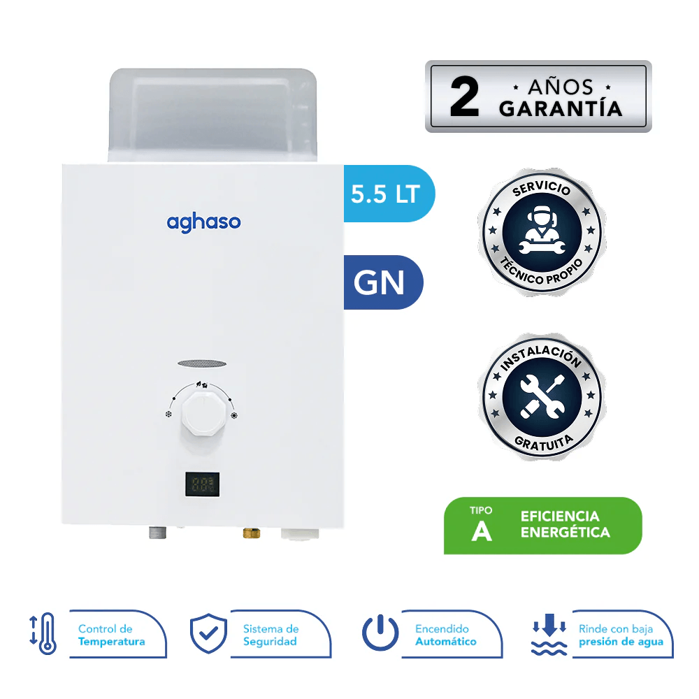 TERMA A GAS NATURAL AGHASO 5.5 L PASO CONTINUO