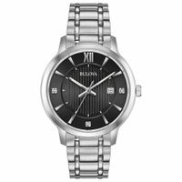 Reloj Bulova 96D141 Fecha Acero Inoxidable Dial Negro