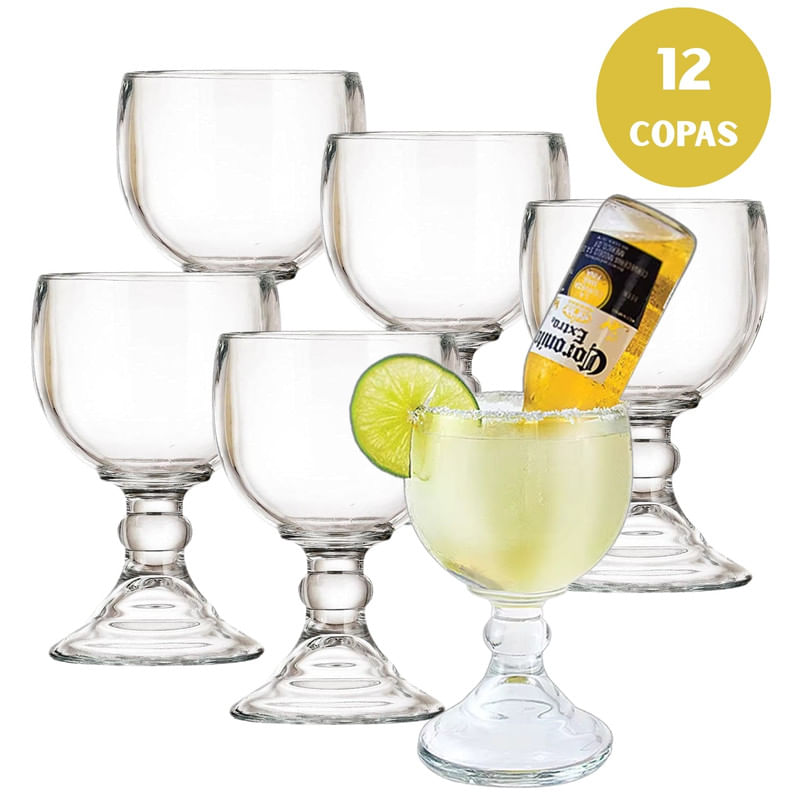 Copa Crisa Chabela Redondo 620ml – X12 Copa Tongo Elegante