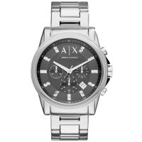 Reloj Armani Exchange Outerbanks AX2092 Fecha Cronometro Acero Inoxidable Plateado