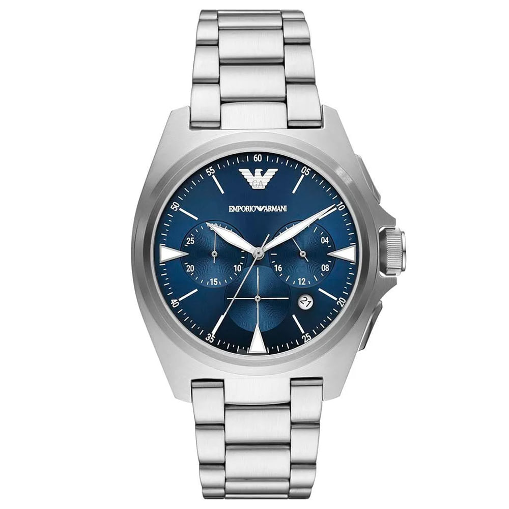 Reloj Emporio Armani Nicola AR11411 Para Hombre Acero Inoxidable Dial Azul