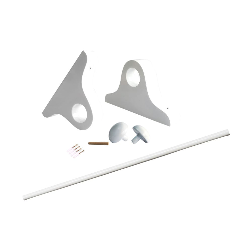 Pack cortinero de madera de 2.00m Blanco Orange