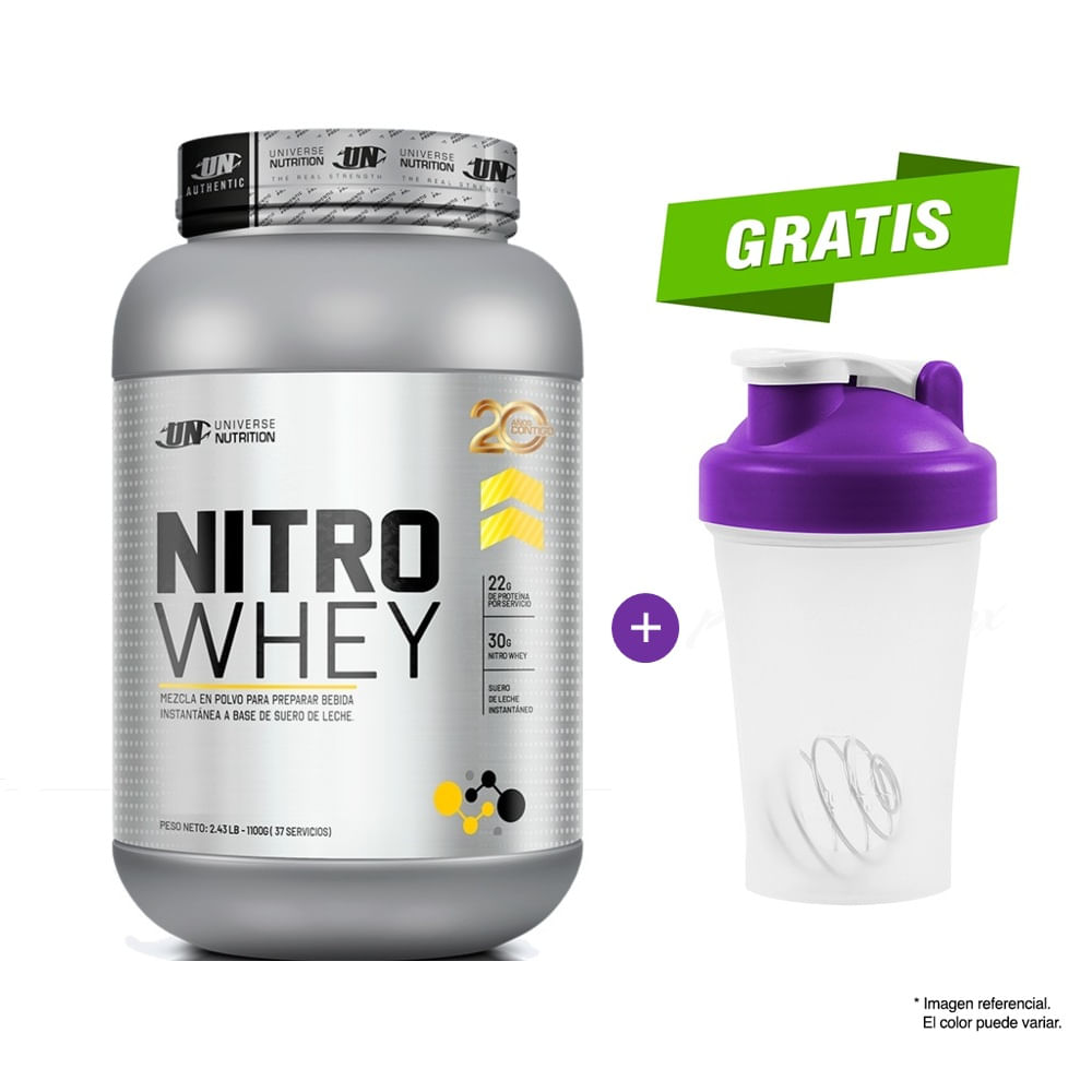 Suero de Leche Nitro Whey 1.1kg Cookies UN