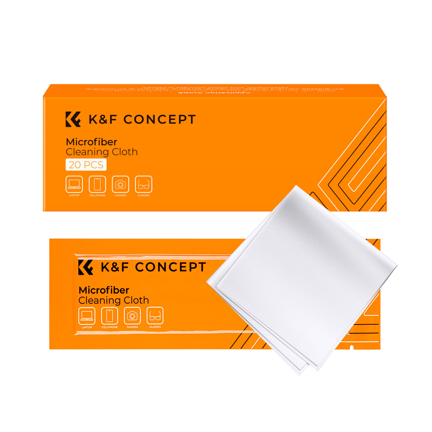 Kit de 20 Paños Microfibra 15x15cm PARA LENTES CÁMARAS – K&F Concept