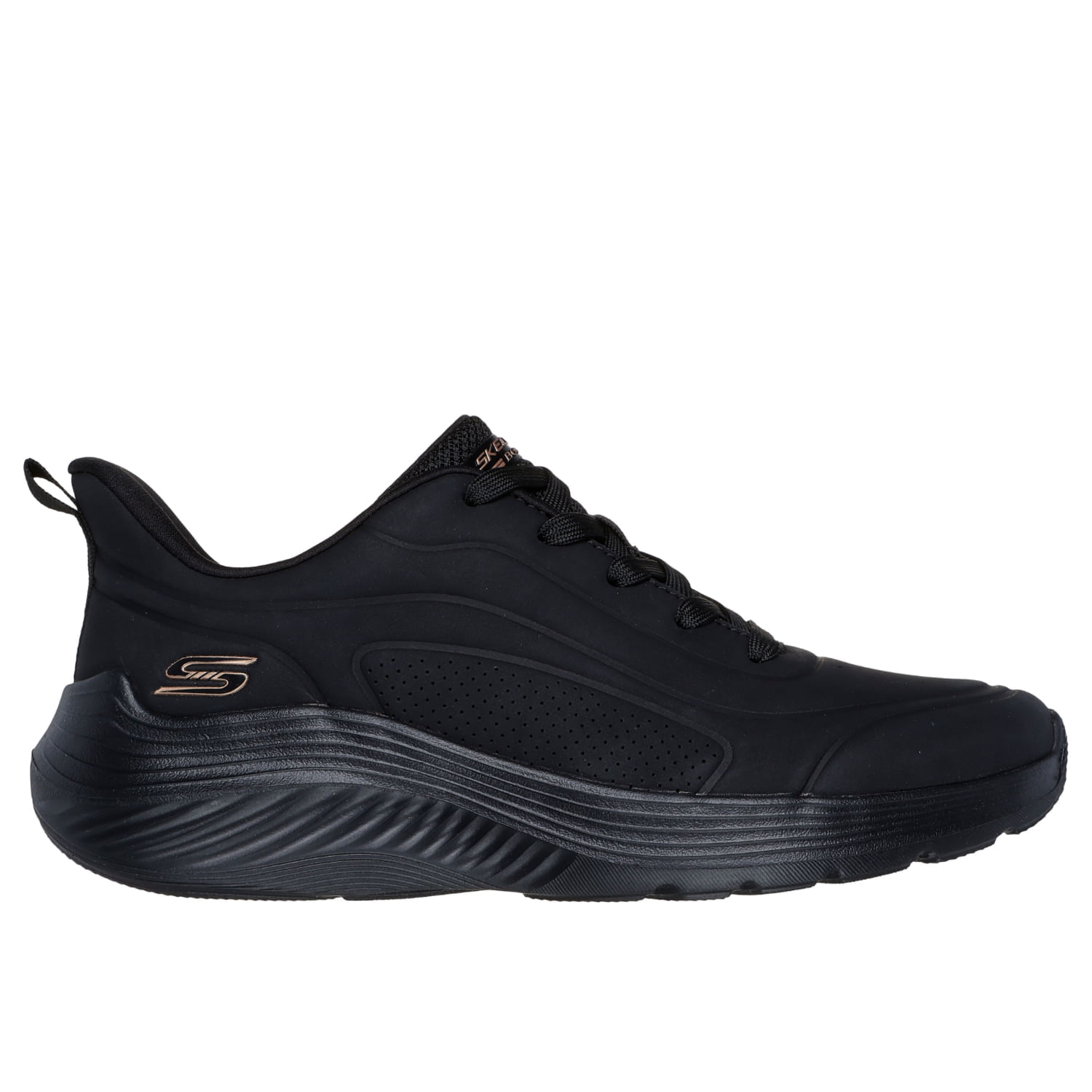 Zapatillas Urbanas Skechers Mujer Bobs Squad Waves 117485 Negro