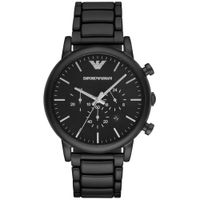 Reloj Emporio Armani Luigi AR1895 Fecha Cronometro Acero Inoxidable Dial Negro