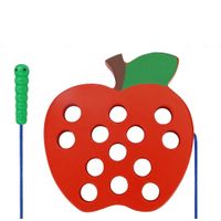 Juguetes de madera para enhebrar Manzana