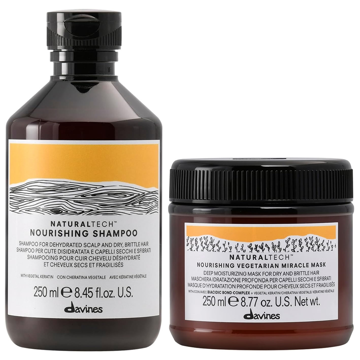 Shampoo Nutritivo 250ml + Mascarilla Davines Nourishing