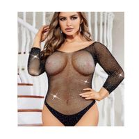 Body Negro Para Muger Con Brillo