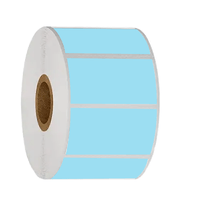 Rollo 1500 Etiqueta Termica Adhesiva Glossy 5x3cm Celeste