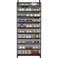 Zapatera de Metal Colgante Organizador para Puerta 10 Niveles