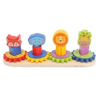 PLANTADO ANIMALES Y ENGRANAJE DE MADERA