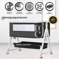 Cuna Colecho Mecedora 2 en 1 «PLATINIUM DUDU» Negro