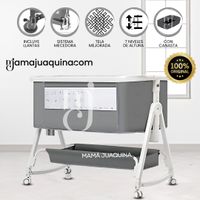 Cuna Colecho Mecedora 2 en 1 «PLATINIUM DUDU» Gris