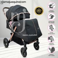Coche Cuna con Bandeja «TWO» de Lujo Rosa - copy