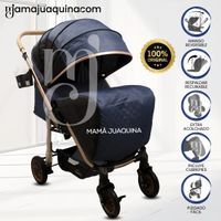Coche Cuna de Lujo «BARCE NEW» Mango Reversible Azul