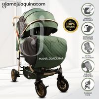 Coche Cuna de Lujo «BARCE NEW» Mango Reversible Verde