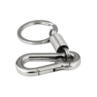 Gancho Llavero Mosquetón Con Resorte De Acero Inoxidable 6cm