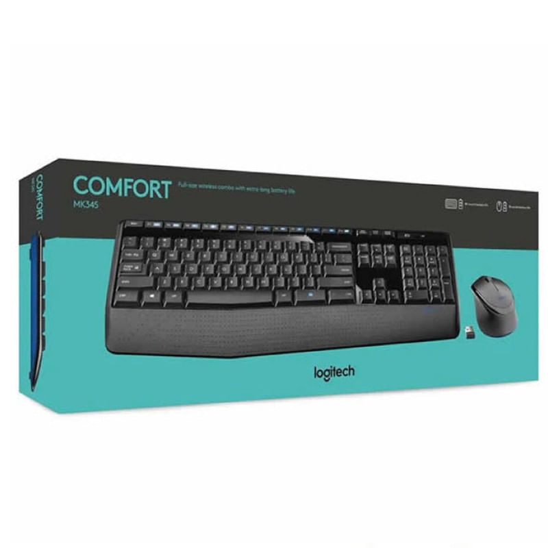 Teclado & Mouse Inalámbricos MK345 Confort Plug and Play