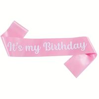 Banda feliz cumpleaños Its my birthday rosada fiesta