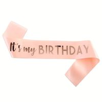 Banda feliz cumpleaños Its my birthday oro rosa fiesta