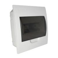 Tablero Empotrable PVC con tapa 8 polos