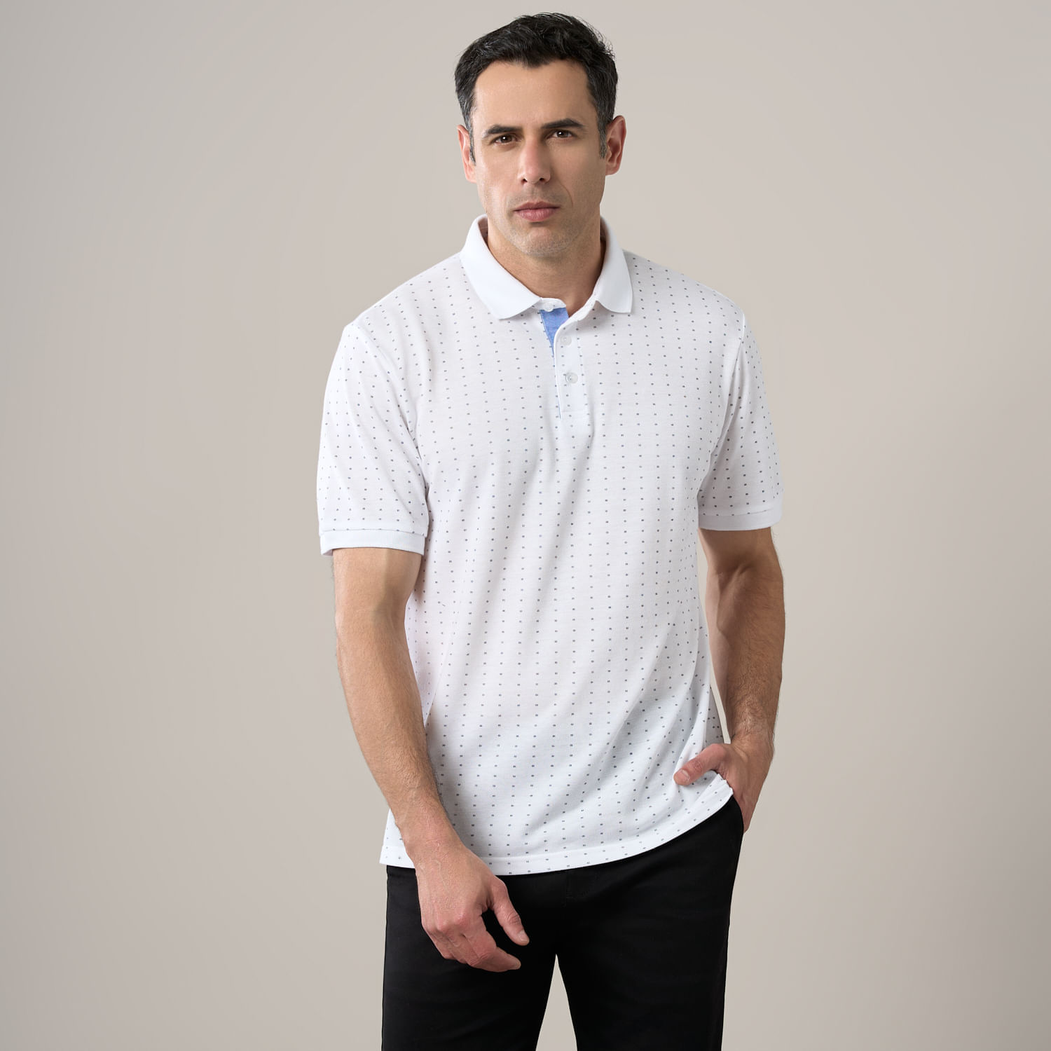 Polo Hombre Madison Mini Print Pirque