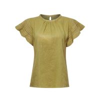 Blusa Manga Corta Algodón Orgánico Para Mujer Filka Verde Rockford