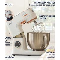 Batidora Planetaria Oster® 5.2L Heatsoft FPSTSMPL4W Blanco - OFERTA!