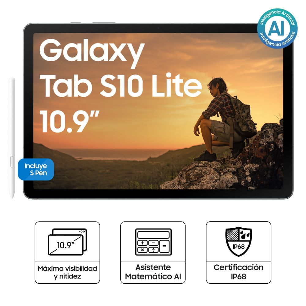 Tablet Samsung Tab S10 Lite Gray SM-X400NZAAPEO 6GB RAM 128GB Android Gris