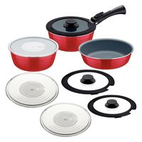 SET OLLAS TRAMONTINA 10 PZAS ITRIA ROJO