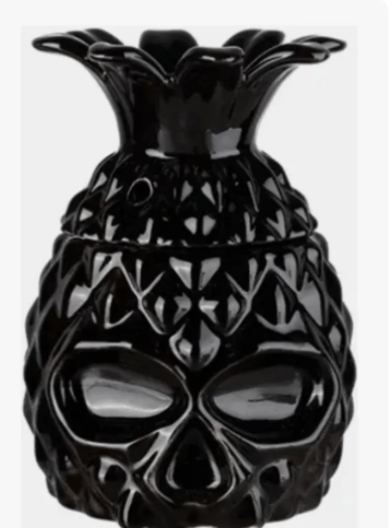 Taza Tiki en forma de Piña Negro